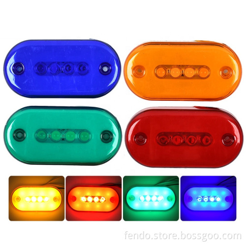 24V LED Flashing Truck Trailer Indicator Lamps - 29 LEDs Constant Light Signal Lights Car Accessories 6W